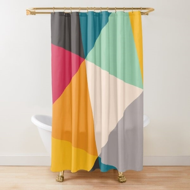 Rideaux de douche géométriques 71 x 71