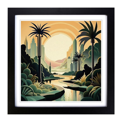 Landscape Deco No.9 - Single Picture Frame Print on Wood