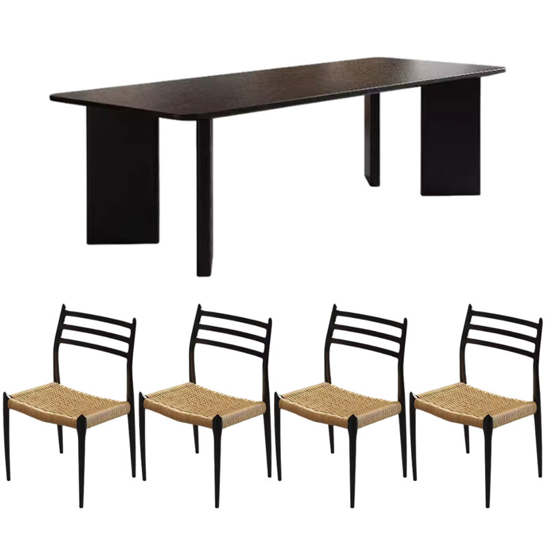 Ensemble de salle à manger 1 table et 4 chaises, H 29,52 po x L 70,86 po x l 31,49 po