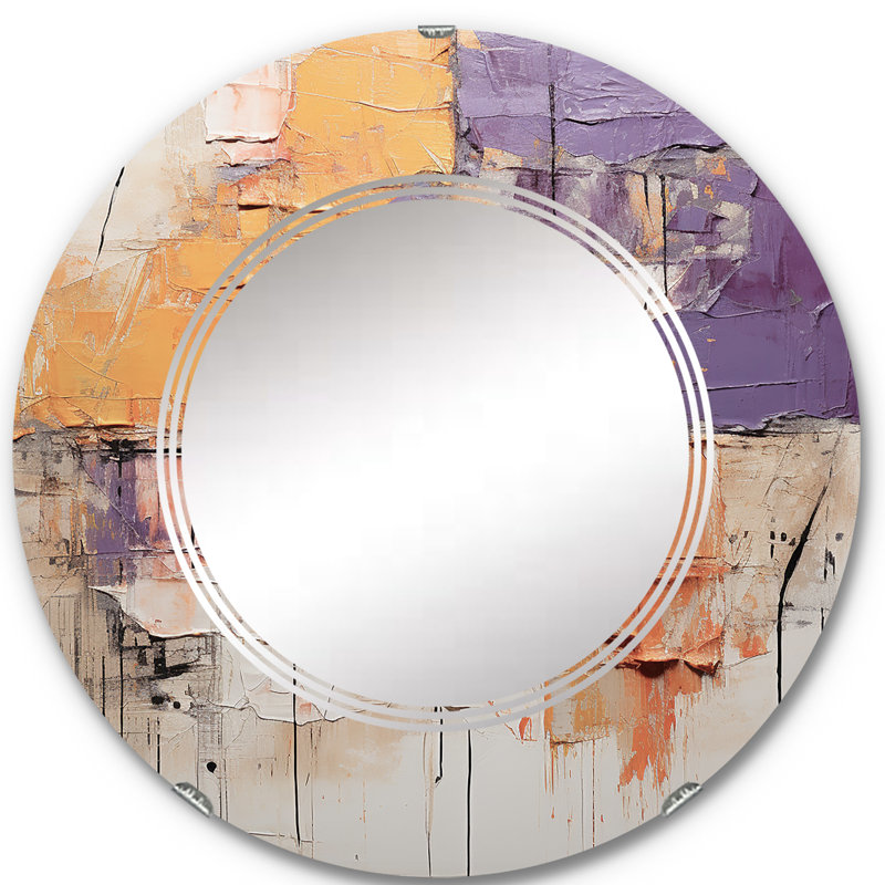 Bedourie - Miroir mural moderne rond, 24 po x 24 po