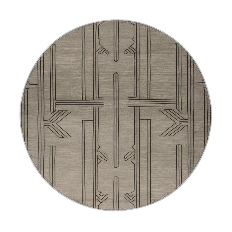Tapis intérieur et extérieur ArtDeco, Rond 5 pi