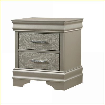 Table de chevet 2 tiroirs Modern Glam