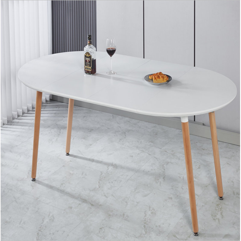 Table extensible, table de salle à manger, table de bureau, table basse, Matte White, Matte White