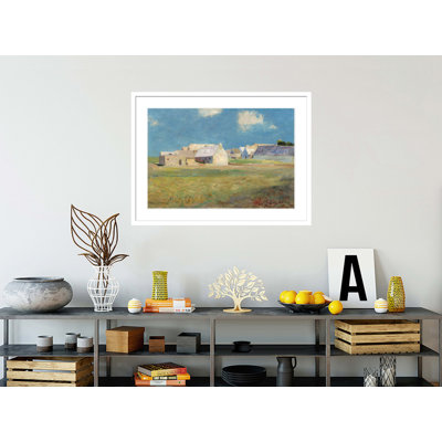«Village breton» par Odilon Redon, impression giclée sur cadre