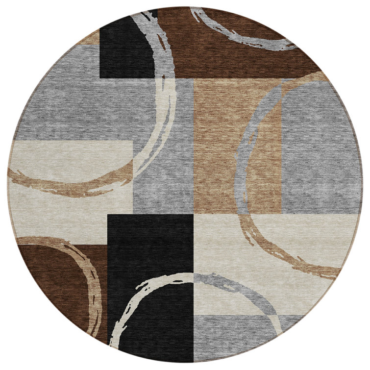 Aleh Area Rug with Non-Slip Backing
