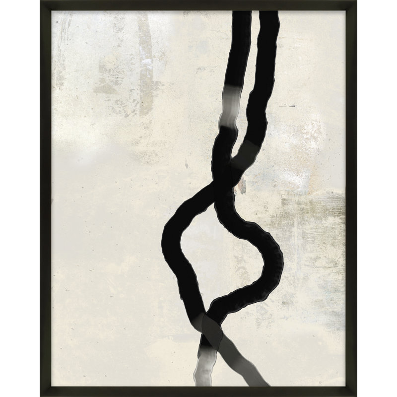 «Black Rope 3» par Jacques Pilon - reproduction de photo encadrée sur papier, Bois noir, H 38 po x l 30 po x P 1,25 po