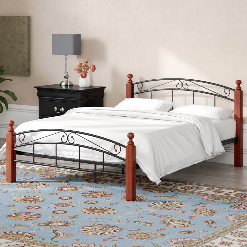 Warwick Woods Bed Frame, European Kingsize (160 x 200 cm), Brown/Black