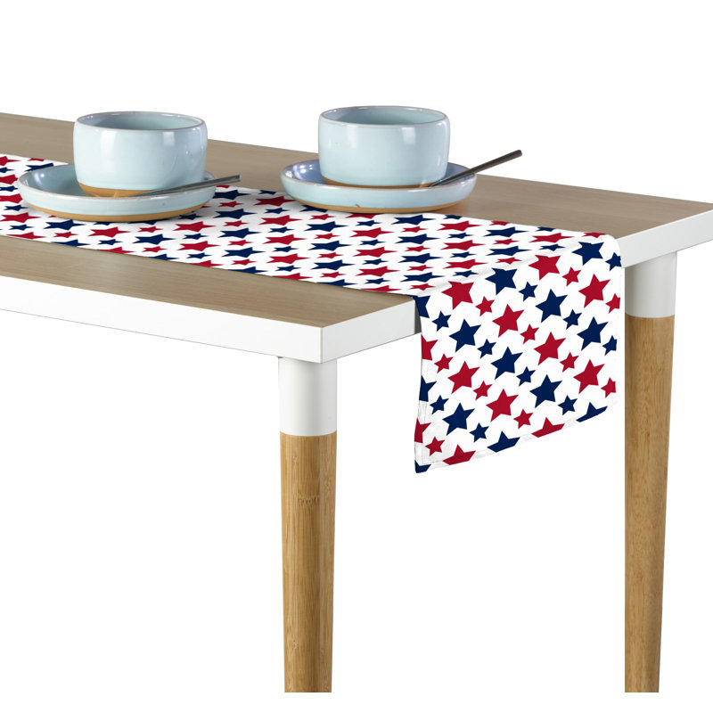 Emborough Geometric Independence Day Table Runner, 72" L x 12" D