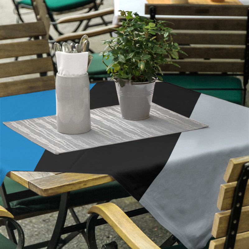 Nappe basket Orlando, Bleu / noir / argent