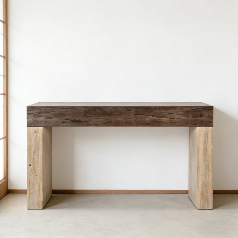 Retro Minimalist Console Table, 34.65" H x 55.12" W x 13.78" D