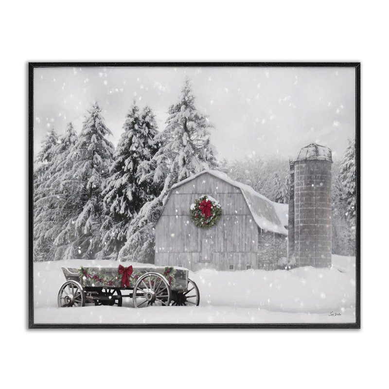 Giclée sur un paysage de neige recouvert de neige par Lori Deiter, Giclée encadrée noir minuit, H 16 po x l 20 po