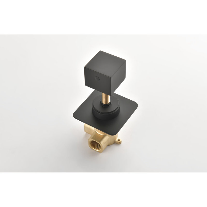 3/4" Extra High Flow Shower Volume Regulating Adjuster Controller - Matt Black, Brass, Adjustable Handle For Precise And Control Cast Metal Flow,