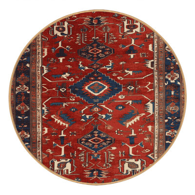 Tapis brun turc lavable à la machine