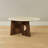 Kali 27" Round Coffee Table White Genuine Marble Tabletop Brown Mango Wood Sculptural Base