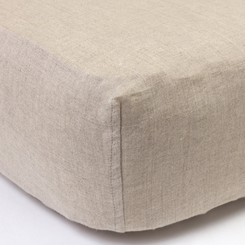 Linen Wrap Around Box Spring Cover - Natural, King, Natural, California King