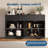 55 Inch Wide Sideboard Buffet Cabinet with 4 Acrylic Doors & 2 Drawers, Farmhouse Kitchen Storage Cabinet, Wooden Console Table for Living Room, Dining Room, Entryway-178507234