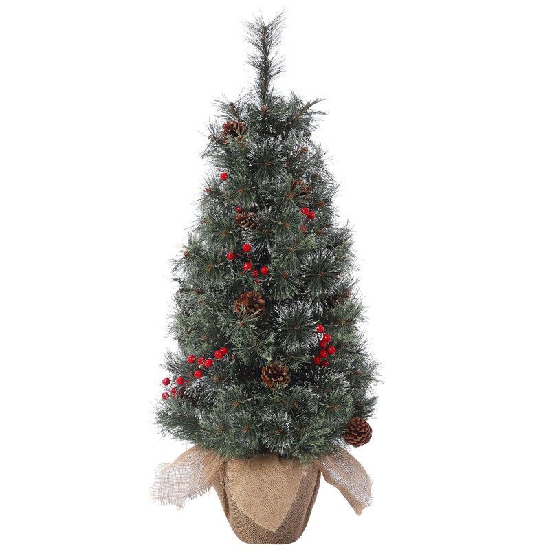 Arbre de Noël illuminé 3 pi avec 78 lumières DEL blanc chaud