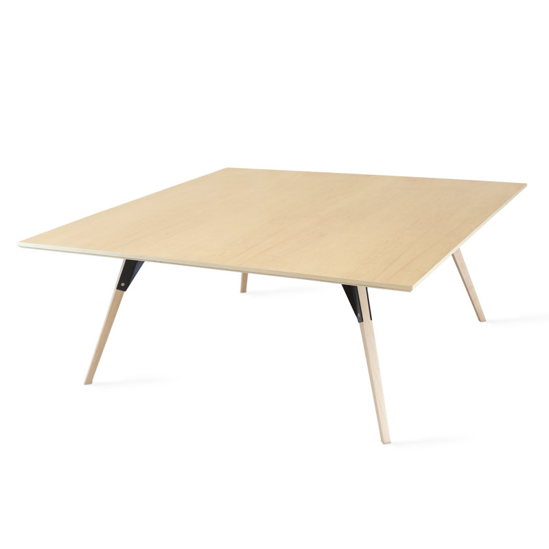 Table basse clarke, H 18 po x L 40 po x l 40 po, Érable, Érable / noir