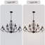 Lustre empire rétro à 8 lumières avec détails en cristal Vintage