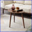Table basse en chêne massif de style Mid-Century moderne - hauteurs ovales décalées, facile à assembler, sans formaldéhyde