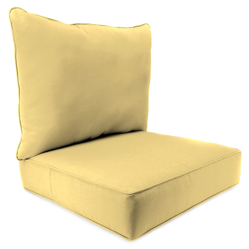 24" x 26.5" Outdoor Deep Seat Chair Cushion Set with Welt, Canvas Wheat