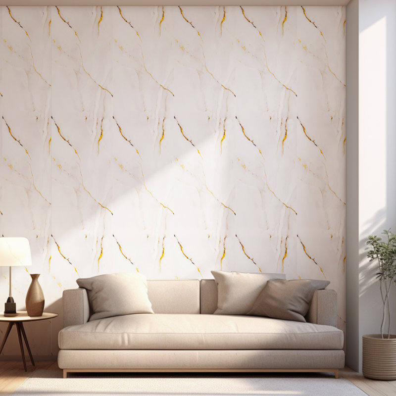 Dayzie 10pcs Marble 60cm x 30cm Peel and Stick Wallpaper Roll, White