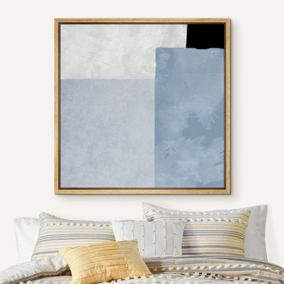 Bleu bébé encadré sur toile