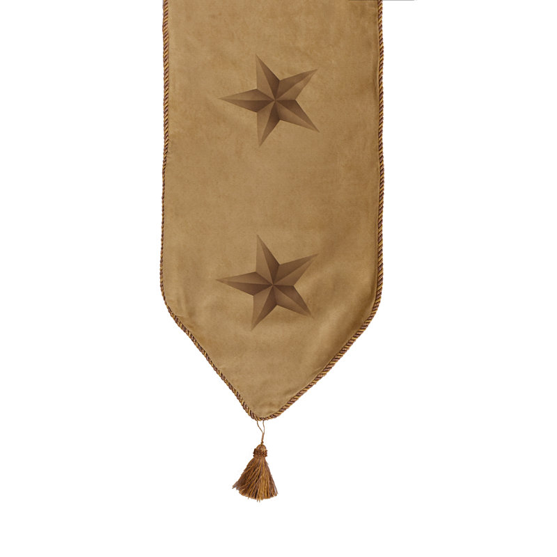Rustic Star Tan Brown Western Rustic Table Runner