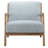 Novak Upholstered Mid-Century Armchair with Wood Arms and Frame-98146549