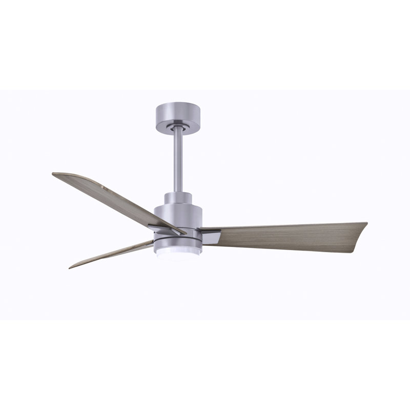 Alessandra Ceiling Fan, Brushed Nickel, 42", Grey Ash Tone