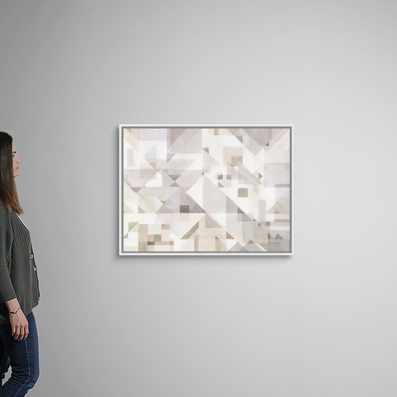 "Try angles I" par Danhui nai, reproduction d’art sur toile, H 32 po x l 42 po x P 1,75 po, Cadre flottant blanc