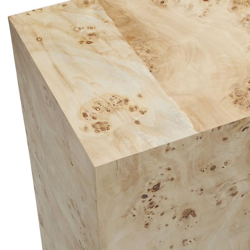 60" Tan And Cream Mappa Burl Console_Sofa Table