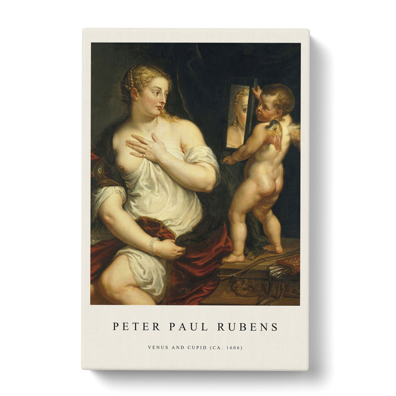 Venus And Cupid Print by Peter Paul Rubens - Wrapped Canvas Painting, 60cm H x 40cm W x 3cm D
