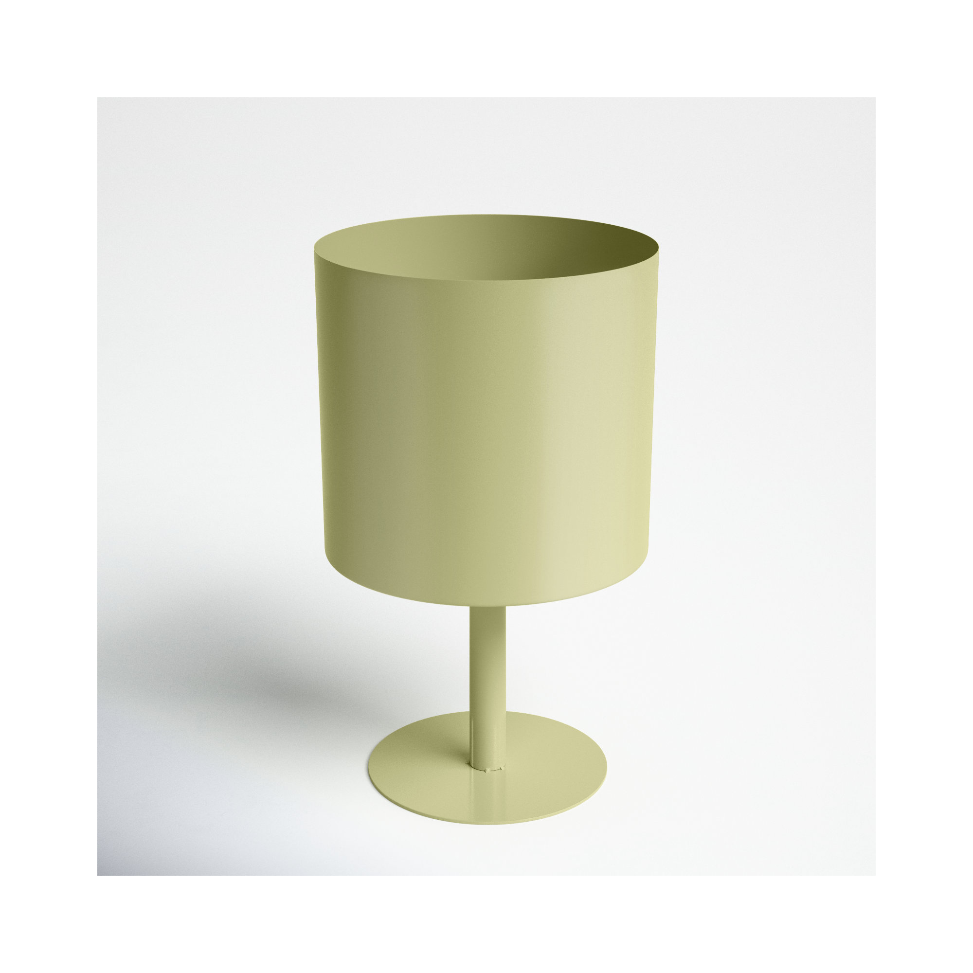 Wanderer Metal Planter on Base - Contemporary Round Iron Planter on Flat Round Base in Classic White - Indoor or Outdoor Decor