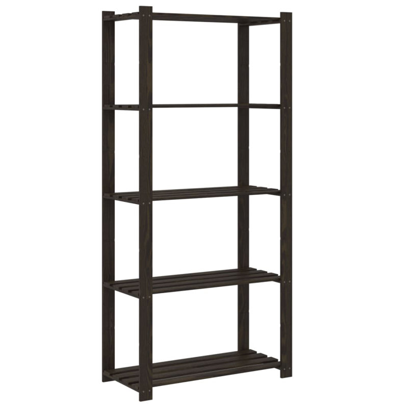 Alorie Steel Shelving Unit, Black