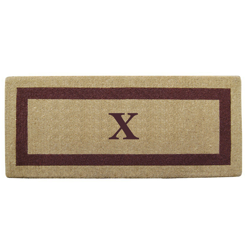Tapis de porte antidérapant pour l'extérieur, Brun, X, L 30 po x L 48 po