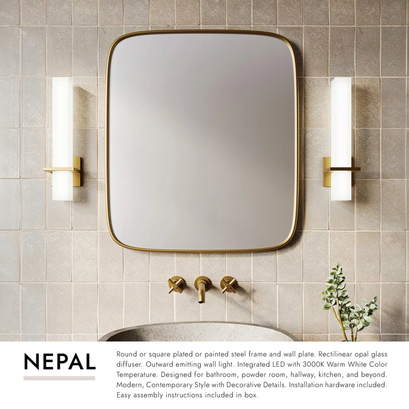 Nepal 1 - Light LED Flush Mounted Sconce