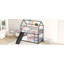 Lit superposé simple en métal avec glissade, lit pour enfant-1675189403