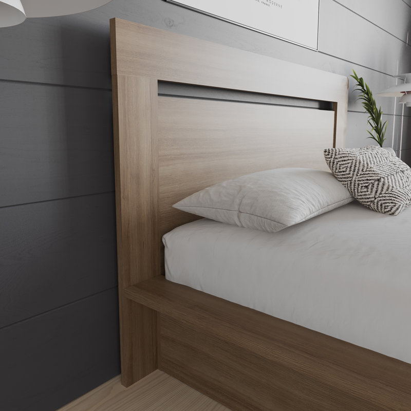 Malibu Headboard, Brown Oak, Full
