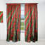 Rangée de fleurs de tulipe rouge - Rideau simple occultant à motif floral-507741262
