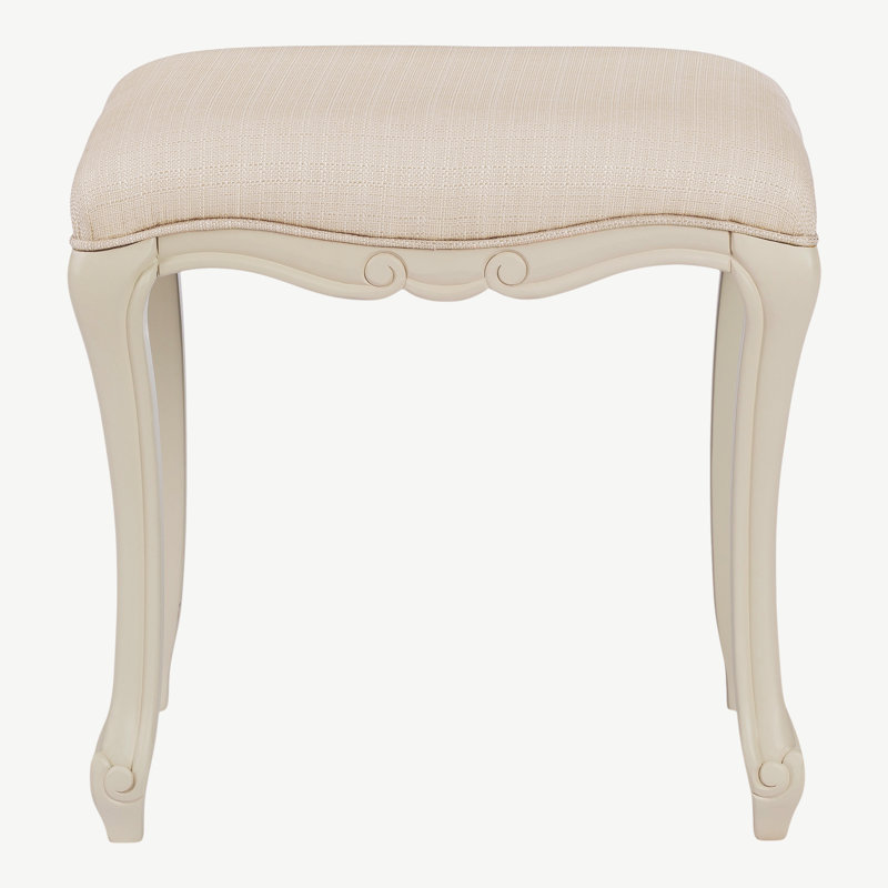 Lemaire Solid Wood Accent Stool, Champagne