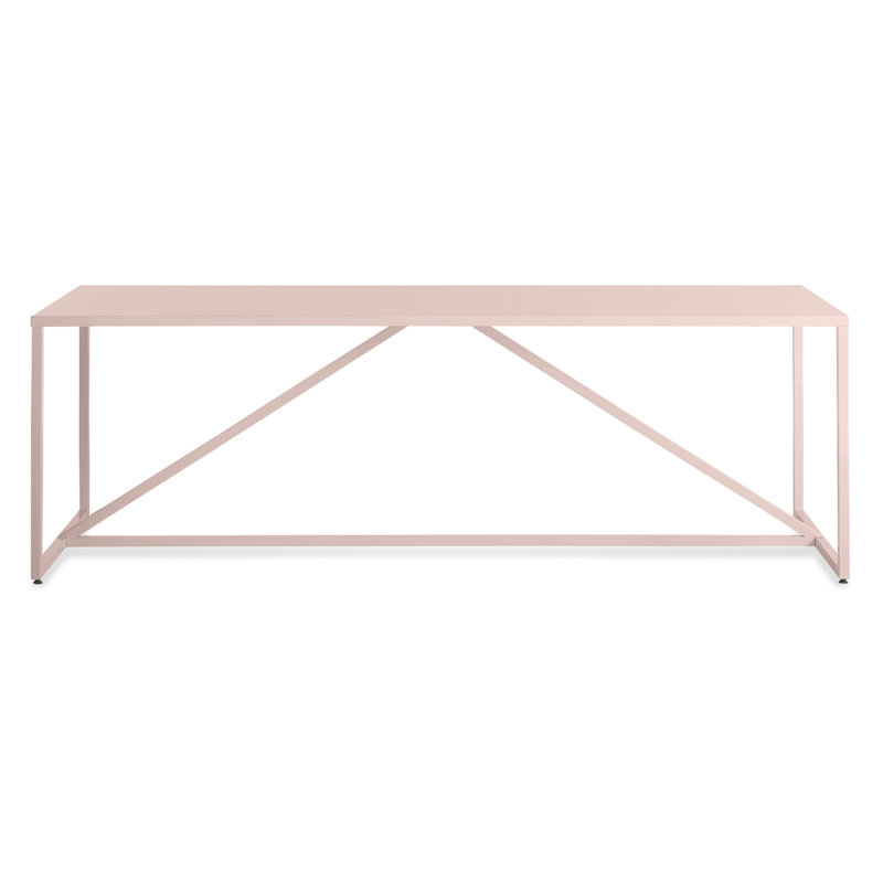 Strut Walnut Wood Dining Table, Standard (29" Height), 28" W x 56" L, Whitewashed Ash