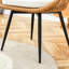 Mobilier d'extérieur 3 pièces avec table basse ronde et 2 chaises pivotantes en rotin