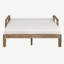 Outdoor Wooden Sunbed Double Chaise Lounge-1872828664