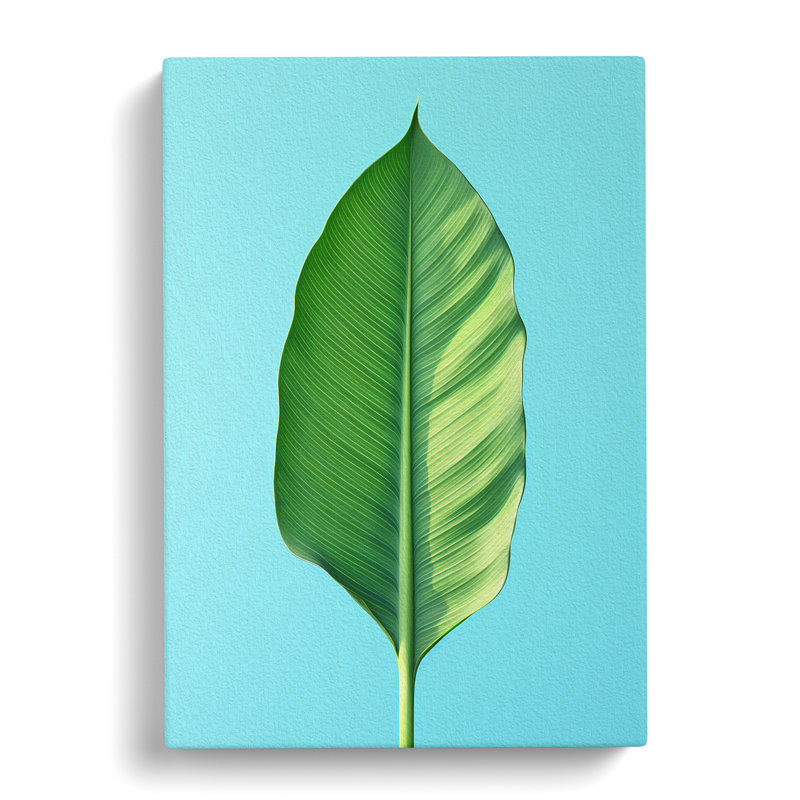 Tropical Leaf Minimalism No.2 - No Frame Print, 60cm H x 40cm W x 3cm D