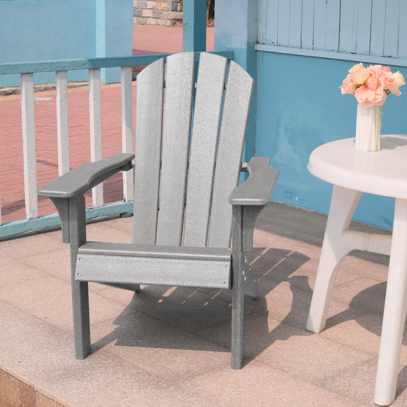 Aziel Outdoor Adirondack Chair, Gray