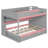 Full Over Full Bunk Bed with Twin Size Trundle and Staircase, Shelves, LED,Gray-1949823944