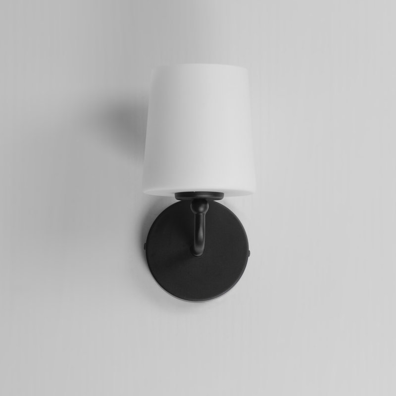Steel Armed Sconce, Black