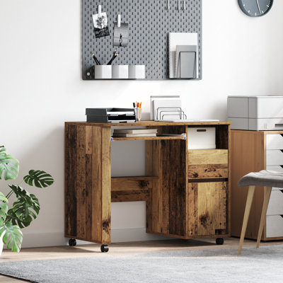 Computer Desk Engineered Wood Compact Drawers