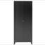 Armoire de cuisine 75 po en métal noir avec 5 tablettes réglables (capacité de 180 lb), armoire de cuisine autoportante avec tablettes réglables, vaisselle dans la cuisine, garde-manger, salle à manger